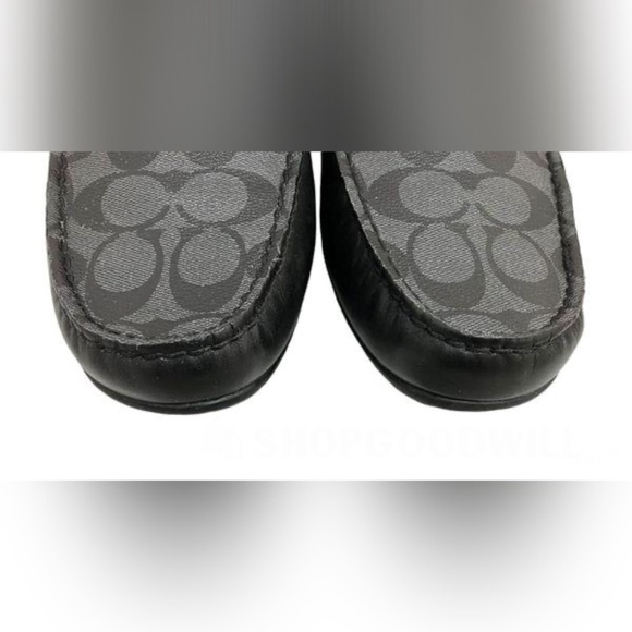 COACH Men's Black Leather Mott Driver Signature C Loafer Shoes Size 11D - Picture 6 of 10